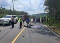 Satlantas Polres Blora melakukan olah TKP di Jalan Nasional Blora – Cepu tepatnya di wilayah Desa Cabak, Kecamatan Jiken, Kabupaten Blora, Jumat, 9 Mei 2025. (Dok. Polres Blora/Lingkarjateng.id)