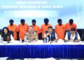 Enam tersangka kasus grup Facebook Fantasi Sedarah dihadirkan saat konferensi pers di Bareskrim Polri, Rabu, 21 Mei 2025. (Antara/Lingkarjateng.id)