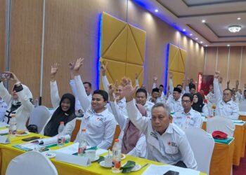 Musyawarah Kabupaten (Muskab) Palang Merah Indonesia (PMI) Kabupaten Pati berjalan lancar pada Kamis, 29 Mei 2025, di salah satu hotel di Kabupaten Pati. (HMS/Lingkarjateng.id)