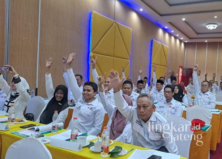Musyawarah Kabupaten (Muskab) Palang Merah Indonesia (PMI) Kabupaten Pati berjalan lancar pada Kamis, 29 Mei 2025, di salah satu hotel di Kabupaten Pati. (HMS/Lingkarjateng.id)