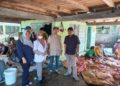 MENINJAU: Tim Dinas Pertanian dan Peternakan (Dispertan) Kabupaten Pati melaksanakan pengecekan hewan sembelihan kurban di salah satu tempat pemotongan hewan di Pati, Sabtu, 7 Juni 2025. (Dok. Dispertan Pati/Lingkarjateng.id)