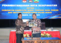 Bupati Blora Arief Rohman saat hadir dalam penandatanganan Nota Kesepakatan (MoU) kerjasama tersebut dilaksanakan di Kampus IPDN, Jakarta, Kamis (12/6/2025)