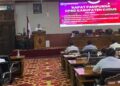 Rapat Paripurna: Bupati Kudus Sam’ani Intakoris menyampaikan usulan terkait perubahan rancangan perda pada rapat paripurna di DPRD Kabupaten Kudus, Rabu, 4 Juni 2025. (Fahtur Rohman/Lingkarjateng.id)