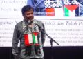 Ketua Dewan Direktur GREAT Institute, Syahganda Nainggolan, membuka peluncuran GREAT Institute di Auditorium Telkom Landmark Tower, Jakarta Selatan pada Selasa, 3 Juni 2025. (JMSI Network/Lingkarjateng.id)