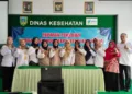 Kader Posyandu Kenanga Kabupaten Kudus usai mengikuti penilaian integrasi layanan primer posyandu berprestasi tingkat Provinsi Jawa tengah 2025. (Fahtur Rohman/Lingkarjateng.id)