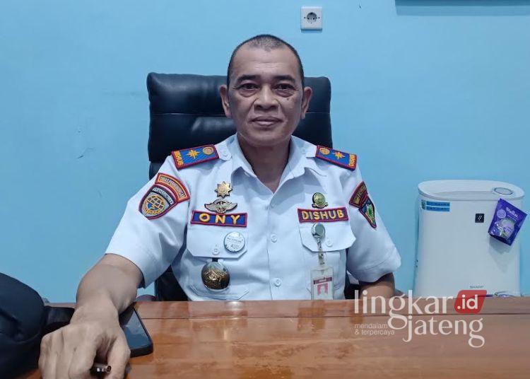 Kepala Dinas Perhubungan (Dishub) Kabupaten Jepara, Ony Sulistyawan saat ditemui di kantornya, Jumat, 13 Juni 2025. (Tomi Budianto/Lingkarjateng.id)