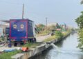 Salah satu unit pompa ditempatkan di titik banjir rob saying Demak. (Humas Pemprov Jateng)