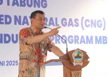 Gubernur Jawa Tengah, Ahmad Luthfi, menyampaikan sambutan saat kunjungan kerja di Kabupaten Semarang, Jumat, 20 Juni 2025. (Dok. Pemprov Jateng/Lingkarjateng.id)