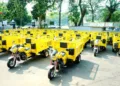 Kendaraan roda tiga pengangkut sampah hibah dari Pemerintah Kabupaten Pekalongan. (Fahri Akbar/Lingkarjateng.id)