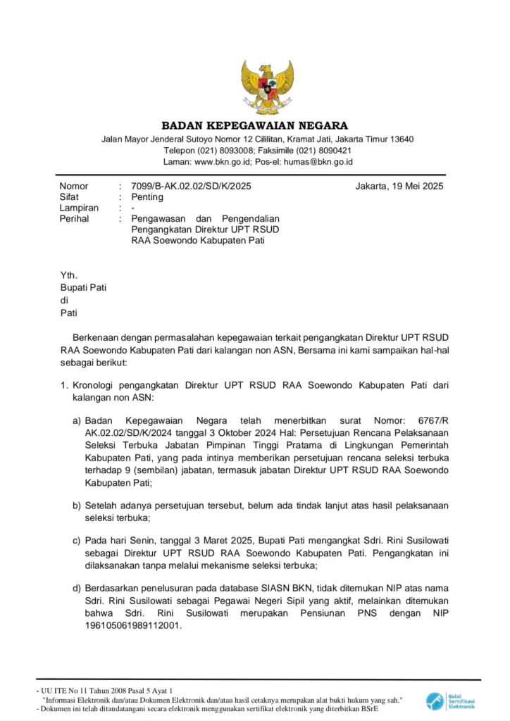 Cover Both Side! Polemik Pensiunan Jadi Direktur RSUD Soewondo Pati 26 Gambar WhatsApp 2025 07 06 pukul 13.13.01 3de3d00b