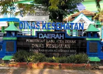 Kantor Dinas Kesehatan Daerah (Dinkesda) Kabupaten Demak. (M Burhanuddin Aslam/Lingkarjateng.id)