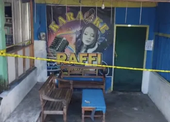 Lokasi terjadinya pembunuhan berencana di Karaoke Raffi, Desa Jatijajar, Kecamatan Bergas, Kabupaten Semarang, pada Selasa, 29 Juli 2025. (Hesty Imaniar/Lingkarjateng.id)