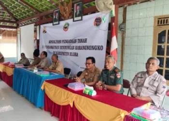 Sosialisasi pembebasan lahan Proyek Strategis Nasional (PSN) Bendungan Karangnongko. (Dok. for Lingkarjateng.id)