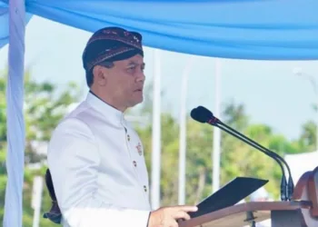 Gubernur Jateng Ahmad Luthfi pada acara peringatan Hari Jadi Ke-80 Provinsi Jawa Tengah di KEK Industropolis Batang, Selasa, 19 Agustus 2025. (Antara/Lingkarjateng.id)