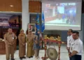SIMBOLIS: Suasana pembukaan Sekolah Lapang Cuaca yang diselenggarakan BMKG bersama Komisi V DPR RI, dan Pemerintah Kabupaten Rembang di Aula Setda Rembang pada Senin, 4 Agustus 2025. (Muhammad Faalih/Lingkarjateng.id)