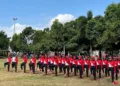 70 Calon Paskibraka Kudus Jalani Pemusatan Latihan di Alun-alun Simpang Tujuh 28 Puluhan Pasukan Pengibar Bendera Pusaka (Paskibraka) Kabupaten Kudus menjalani pemusatan latihan intensif di Alun-alun Simpang Tujuh Kudus. (Fahtur Rohman/Lingkarjateng.id)