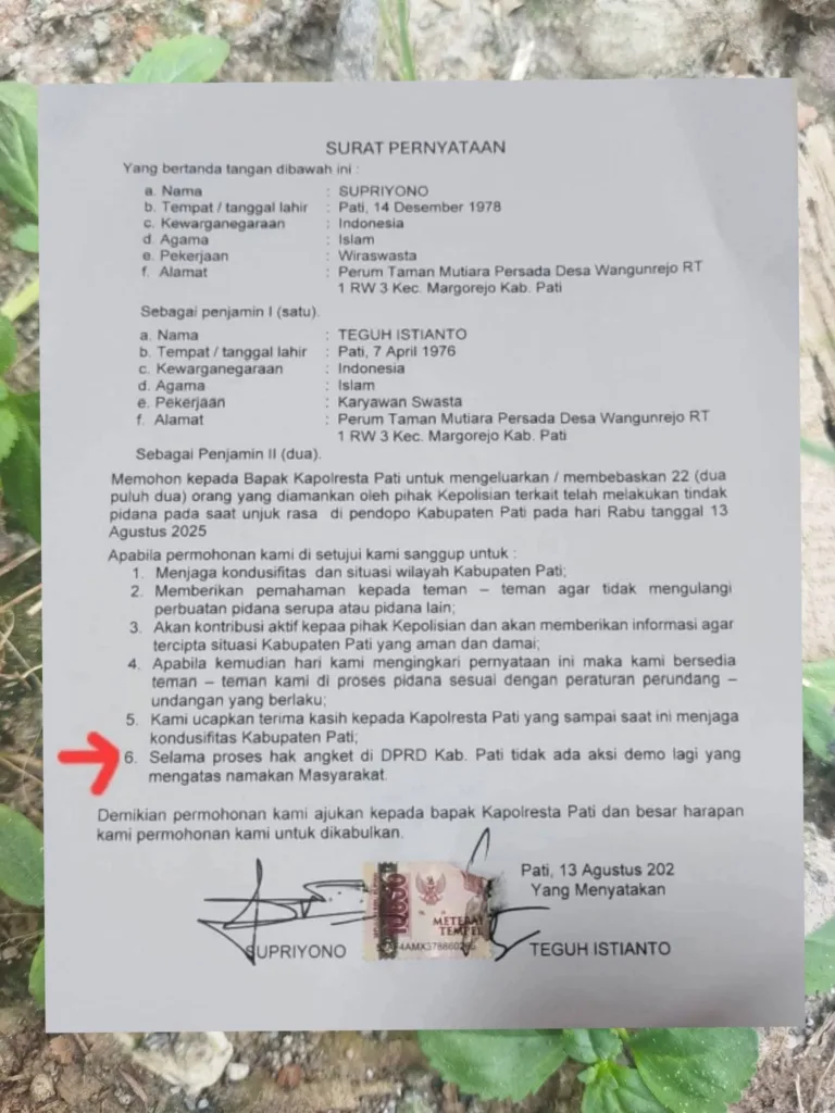 Aliansi Masyarakat Pati Hentikan Aksi Demo Selama Proses Hak Angket DPRD 26 WhatsApp Image 2025 08 14 at 08.56.01