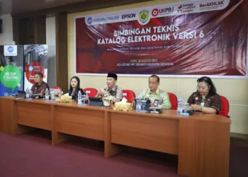 Bimbingan Teknis (Bimtek) Katalog Elektronik Versi 6 yang berlangsung di Gedung Mal Pelayanan Publik (MPP) Srikandi, Kabupaten Grobogan, pada Kamis, 28 Agustus 2025. (Ahmad Abror/Lingkarjateng.id)