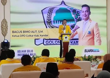 Ketua DPD Partai Golkar Kendal Siap Bersinergi dengan Pemkab Kendal 27 Ketua DPD Partai Golkar Kabupaten Kendal, Bagus Bimo Alit, dalam kegiatan Musyawarah Daerah XI DPD Partai Golkar Kabupaten kendal, pada Kamis, 18 September 2025 sore. (Arvian Maulana/Lingkarjateng.id)