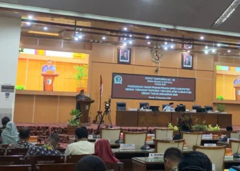 Suasana rapat paripurna di Gedung DPRD Kabupaten Demak baru-baru ini. (M. Burhanuddin Aslam/Lingkarjateng.id)