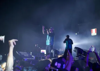 Konser NDX dalam acara peringatan HUT RI di Kabupaten Kudus pada Agustus 2025. (Fahtur Rohman/Lingkarjateng.id)