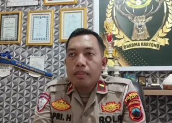 Kanit Gakkum Satlantas Polresta Pati IPDA Apri Hermawan saat dikonfirmasi pada Senin, 29 September 2025. (Lingkar Network)