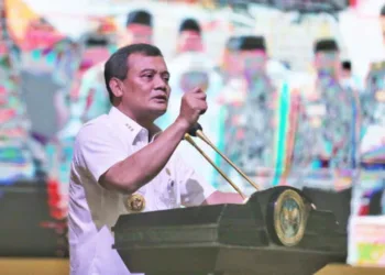 Gubernur Jawa Tengah, Ahmad Luthfi, saat memberikan motivasi dan pengenalan Sekolah Garuda di SMA Pradita Dirgantara, Kabupaten Boyolali, Rabu, 8 Oktober 2025. (Humas Pemprov Jateng/Lingkarjateng.id)