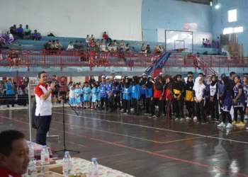 Upacara pembukaan POPDA Kota Pekalongan 2025 di GOR Jetayu, Selasa, 21 Oktober 2025. (Fahri Akbar/Lingkarjateng.id)