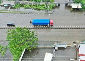 FOTO UDARA: Tampak titik banjir di Kota Semarang pada Jumat, 24 Oktober 2025. (Humas Pemprov Jateng/Lingkarjateng.id)