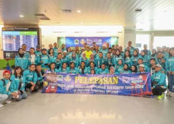 Kontingen Jawa Tengah yang akan berlaga di Pornas Korpri, Sabtu, 4 Oktober 2025. (Humas Pemprov Jateng/Lingkarjateng.id)