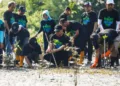 Tanam Mangrove Serentak, Gubernur Jateng: Aksi Nyata Jaga Alam 28 Gubernur Jawa Tengah Ahmad Luthfi menanam mangrove di Pantai Muara Kencana, Desa Pidodo Kulon, Kecamatan Patebon, Kabupaten Kendal pada Rabu, 15 Oktober 2025. (Humas Pemprov Jateng/Lingkarjateng.id)