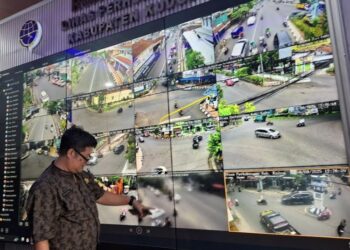 Ruang Control ATCS Dinas Perhubungan (Dishub) Kabupaten Kudus. (Fahtur Rohman/Lingkarjateng.id)