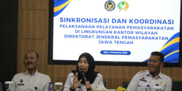 Sambut KUHP Baru, Kanwil Ditjenpas Jateng dan Kemenko Kumham Imipas Lakukan Sinkronisasi 20 Kegiatan sinkronisasi dan koordinasi pelaksanaan pelayanan pemasyarakatan di lingkungan Kanwil Ditjenpas Jateng pada Rabu, 10 Desember 2025. (Humas Kanwil Ditjenpas Jateng/Lingkarjateng.id)