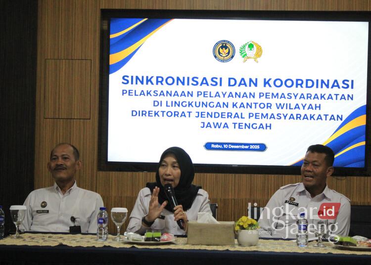 Sambut KUHP Baru, Kanwil Ditjenpas Jateng dan Kemenko Kumham Imipas Lakukan Sinkronisasi 25 Kegiatan sinkronisasi dan koordinasi pelaksanaan pelayanan pemasyarakatan di lingkungan Kanwil Ditjenpas Jateng pada Rabu, 10 Desember 2025. (Humas Kanwil Ditjenpas Jateng/Lingkarjateng.id)