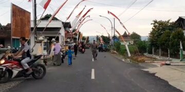 POTRET: Jalan Desa Karangwono-Angkatan Lor Kecamatan Tambakromo, Kabupaten Pati yang sudah diperbaiki pada 2025. (Lingkarnews Network)