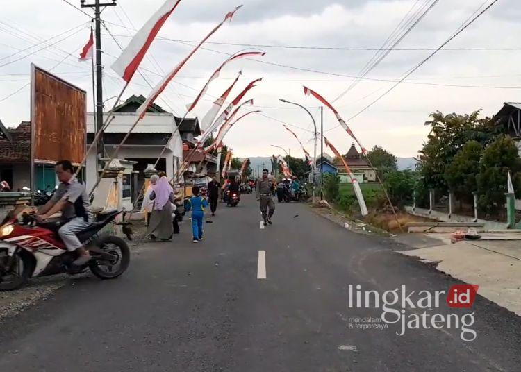 POTRET: Jalan Desa Karangwono-Angkatan Lor Kecamatan Tambakromo, Kabupaten Pati yang sudah diperbaiki pada 2025. (Lingkarnews Network)