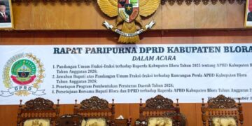 POTRET: Ruang sidang paripurna DPRD Blora, Minggu, 30 November 2025. (Eko Wicaksono/Lingkarjateng.id)