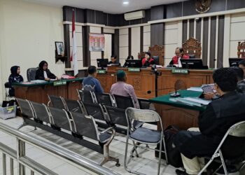 Sidang lanjutan dugaan tindak pidana korupsi APBDes Kalirejo, Kecamatan Wirosari, Kabupaten Grobogan, dengan terdakwa TS di Pengadilan Tipikor Semarang, Jumat, 12 Desember 2025.(Kejari Grobogan/Lingkarjateng.id)