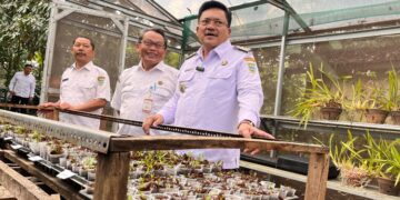 Pemkot Salatiga Kembangkan Inovasi Pertanian Hadapi Tantangan Ketahanan Pangan 13 Wali Kota Salatiga, Robby Hernawan, saat meninjau budidaya tanaman anggrek di kebun pertanian terpadu Noborejo, Kecamatan Argomulyo, Rabu, 10 Desember 2025. (Prokompim Setda Salatiga/Lingkarjateng.id)