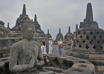 Objek wisata Candi Borobudur di Magelan, Jawa Tengah. (Antara)