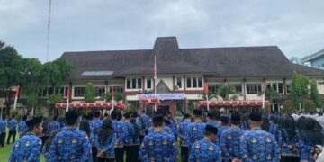 ILUSTRASI:  ASN di lingkungan Pemkab Demak saat melakukan apel. (Burhanuddin Aslam/Lingkarjateng.id)