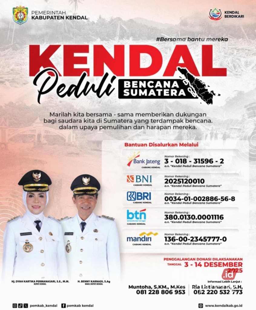 Kendal Peduli Bencana Sumatra, Bupati Tika Ajak Masyarakat Berdonasi 26 image 1