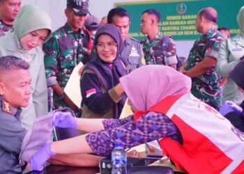 HUT ke-80 Persit KCK, Kodim 0719 Jepara Gelar Aksi Kemanusiaan Donor Darah