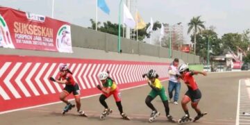 ILUSTRASI: Sejumlah atlet Sepatu Roda bertanding di Komplek Stadion Joyokusumo beberapa waktu lalu. (Lingkarnews Network)