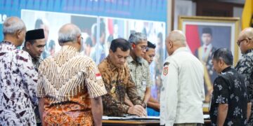 Gubernur Jawa Tengah Ahmad Luthfi dalam acara pelantikan pejabat Pemprov di Gedung Gradhika Bhakti Praja, Kota Semarang, Kamis, 15 Januari 2026. (Humas Pemprov Jateng)