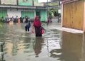 Kondisi banjir di Dukuh Kedung Banteng, Desa Wonorejo, Kecamatan Karanganyar, Kabupaten Demak, Senin, 12 Januari 2026. (M. Burhanuddin Aslam/Lingkarjateng.id)
