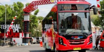 Bus Trans Jateng Buka Rute Magelang-Temanggung, Kapan Beroperasi? 24 POTRET: Bus Trans Jateng sedang melintas. (Humas Pemprov Jateng)