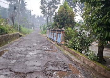 Desa Sugihan Semarang Hanya Terima Dana Desa 2026 Rp357 Juta 27 POTRET: Kondisi salah satu titik jalan desa di Desa Sugihan, Tengaran, Kabupaten Semarang. (Hesty Imaniar/Lingkarjateng.id)