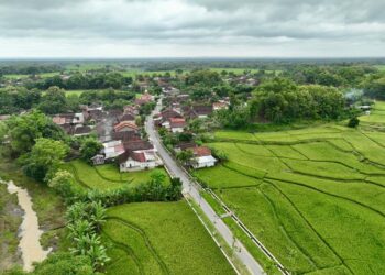 Foto udara salah satu desa di Provinsi Jawa Tengah. (Humas Pemprov Jateng/Lingkarjateng.id)
