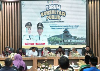Kegiatan Forum Konsultasi Publik (FKP) rancangan awal Rencana Kerja Pemerintah Daerah (RKPD) Tahun 2027, bertempat di Gedung Grhadika Bina Praja Demak, baru baru ini. (M. Burhanuddin Aslam/Lingkarjateng.id)